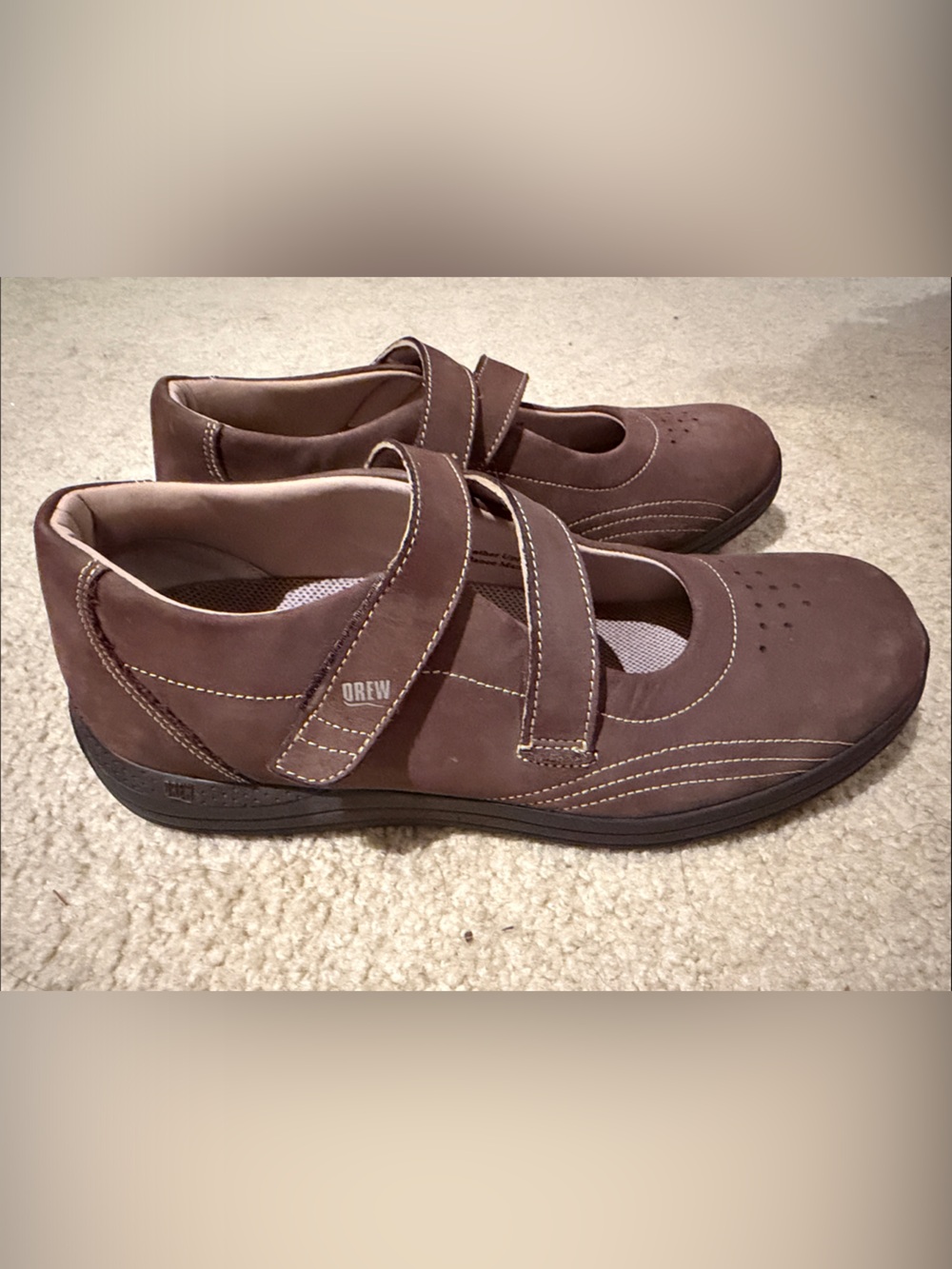 DREW Brown Mary Jane Comfort Flats